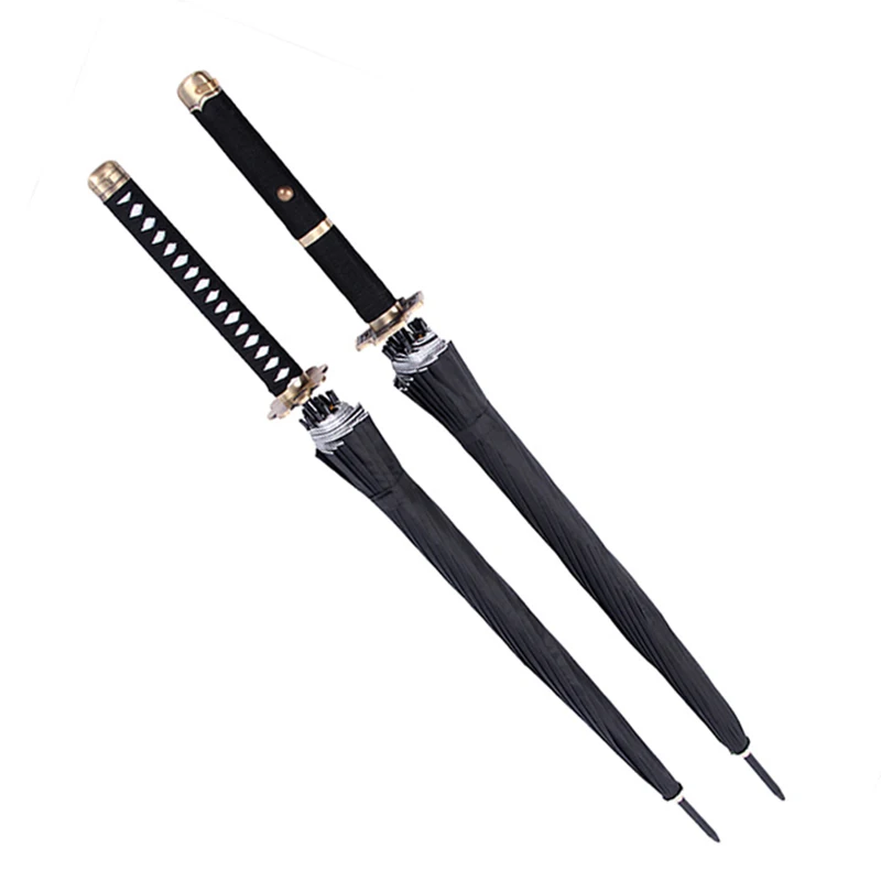 Creative Japanese Samurai Sword Umbrella Corporation Long Wooden Handle Big Windproof Katana Umbrellas For Men Women Sombrilla