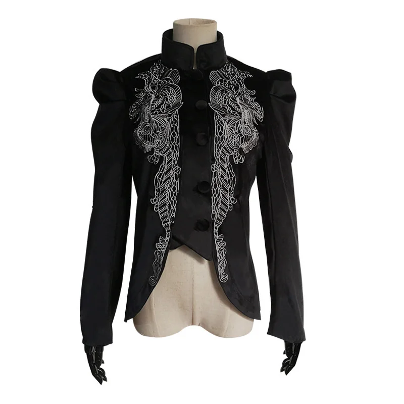 

Rosetic new goth retro fashion women jacket Embroidery prinitng patchwork madieval gothic style ladies jacket for autumn 2023