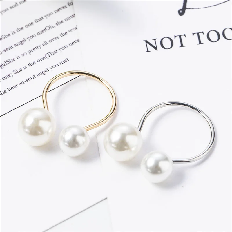 1PCS 우아한 진주 냅킨 링 골드 Christening 팔찌 금속 냅킨 홀더 결혼 선물 신부 샤워 장식 파티 Supplie