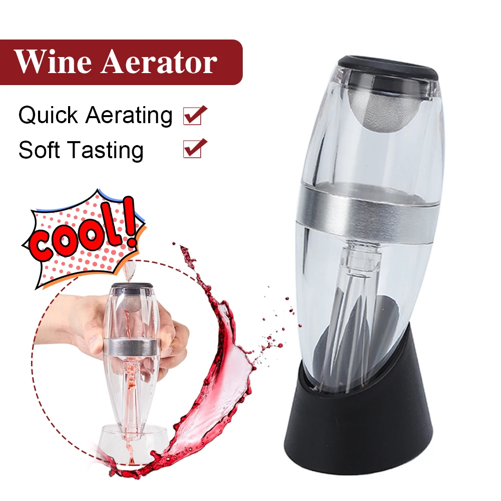 

Wine Decanter Pourer With Filter And Base Quick Aerating Wine Decanter Spout Wine Whisky Aerator Dispenser For Home Bar Tools