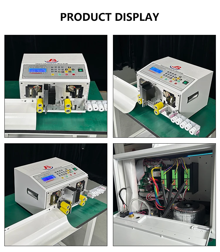 JH-320 Fully Automatic Computer Two Electric Wires Cutting Cutter Double Cable C