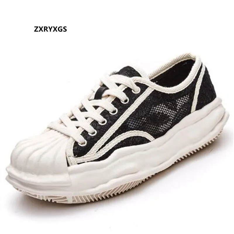 

ZXRYXGS Premium Mesh Lace Breathable Sneakers Casual Women's Vulcanize Shoes 2022 New Spring Summer Sneakers Sandals Trend Shoes