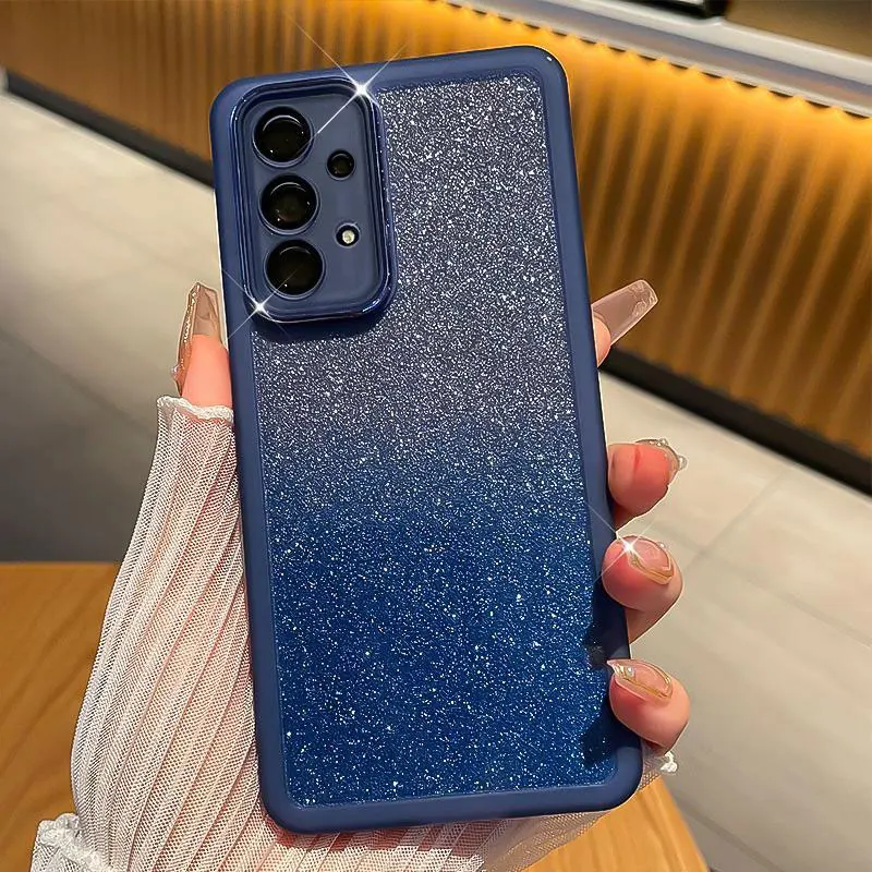 Glitter Silicone Case For Samsung Galaxy A15 S23 A05 A04 A14 A34 A54 A52 A13 A23 A33 A53 A73 Lens Protetcor Soft Cover_voghion.com