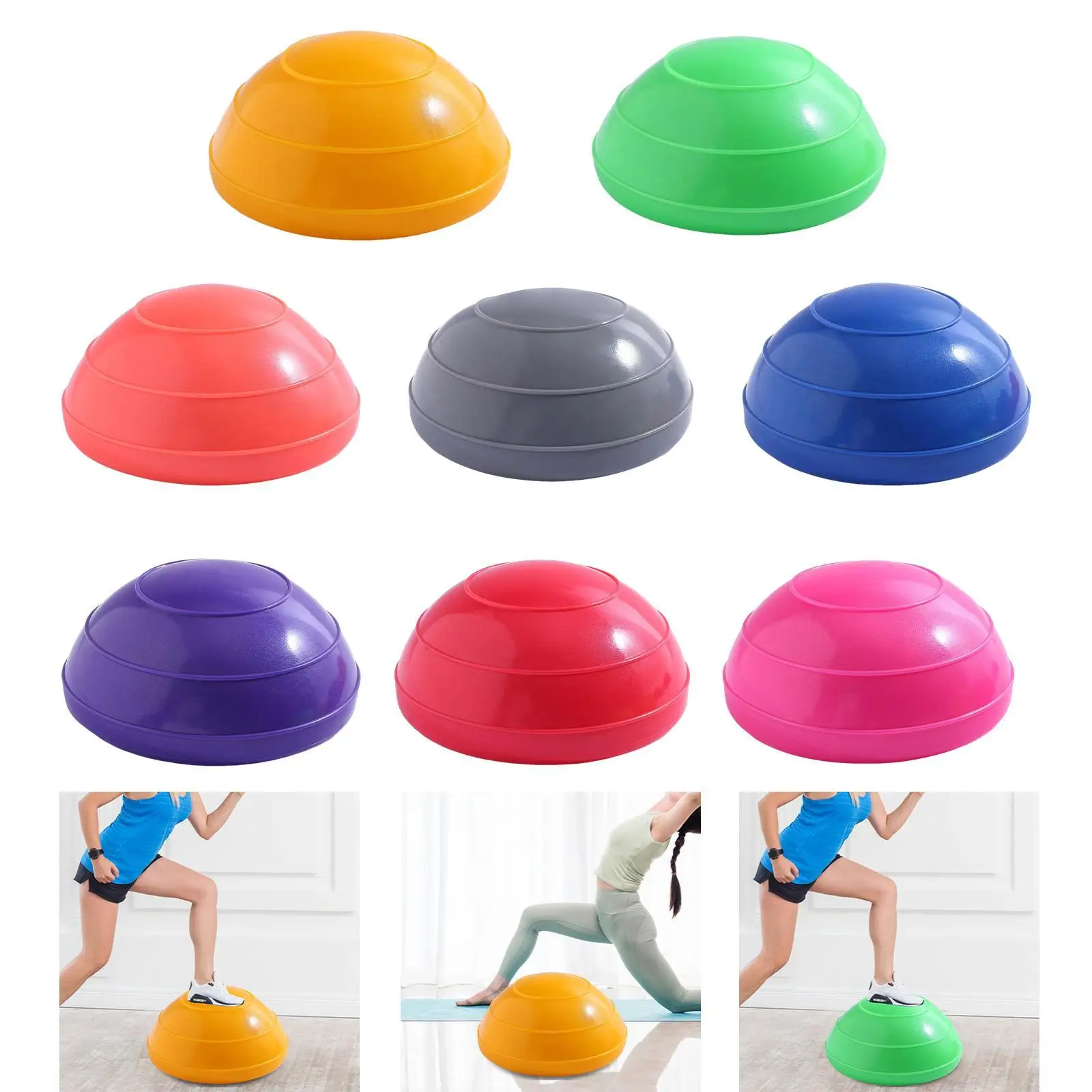 Balance Pod Nonslip Fitness Half Dome Squat Exercise Stepping Pad for Feet Coordination Sports Core Body Balancing Gymnastics