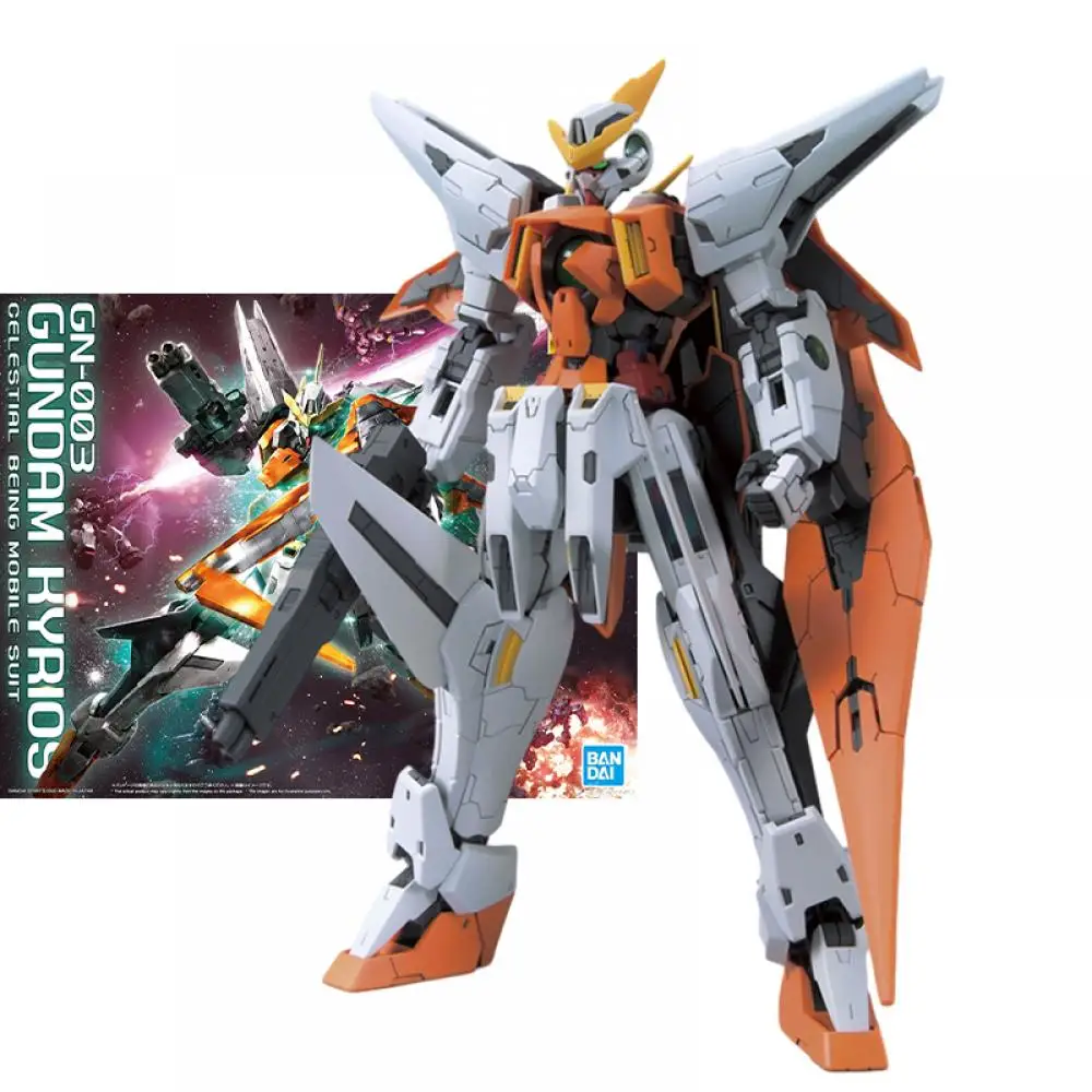 

Bandai 1/100 MG GN-003 Gundam Kyrios Elestial Being Mobile Suit Model Anime Construction Toys Collect Figures Holiday Gifts