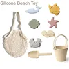 Kids Silicone Beach Toys for Kids Baby Sandbox Beach Toy Set with Bucket Shovel Other Accessories Water Game Play Outdoor Toy 1