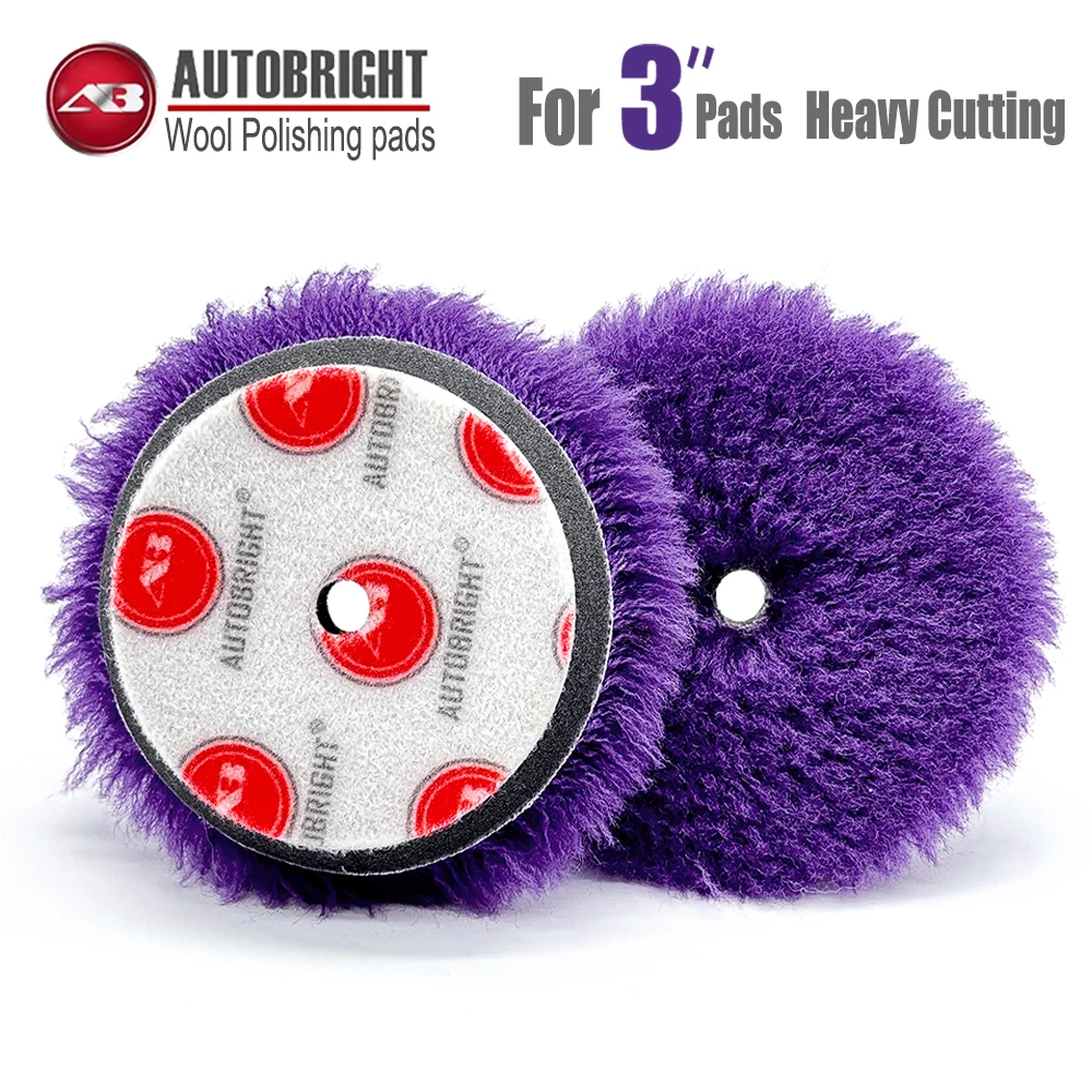 Car Polishing Pad 3" inch Wool Polishing Sponge Pads For DA RO Machine Car Care