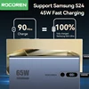Rocoren Portable 65W 20000mAh Power Bank Fast Charger External Battery 20000mAh Powerbank For iPhone16 15 Pro Max Xiaomi MacBook 4