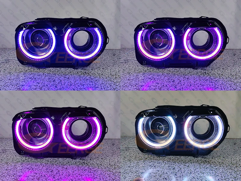 For Dodge Challenger 2015 - 2023 Multi Color RGB LED Angel Eyes
