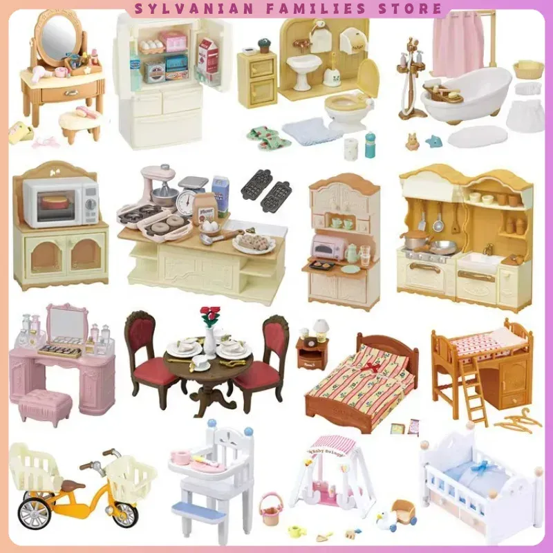 The new Japanese Sylvanian Families play house toy doll animal mini Kawaii Cute Doll Model Kids Toys Birthday Gifts For Girl