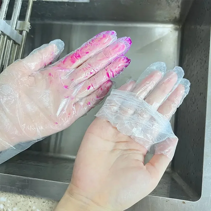 TPE Disposable Kitchen Gloves Anti-oil Cleaning 200/300PCS