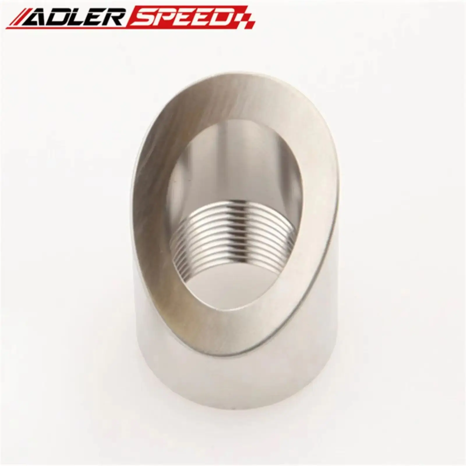 2개 45도 프리커브드 304 스테인리스 스틸 M18 X 1.5 컷 용접 O2 산소 센서 번 18mm X 1.5