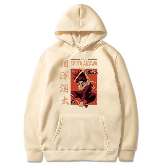 Cartoon Aizawa Shouta My Hero Academia Anime Hoodies Pullover Top Gothic  Long Sleeve Fleece Pullover Unisex Oversized Sweatshirt - AliExpress