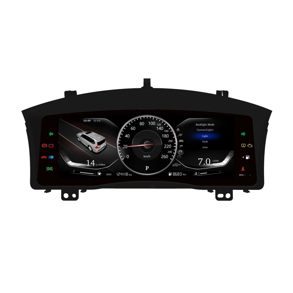 Strumento Lcd Per Auto Da 12.3 "Plug And Play Per Lexus Lx570 2007-2015 Tachimetro Quadro Strumenti Pannello Cruscotto Digitale