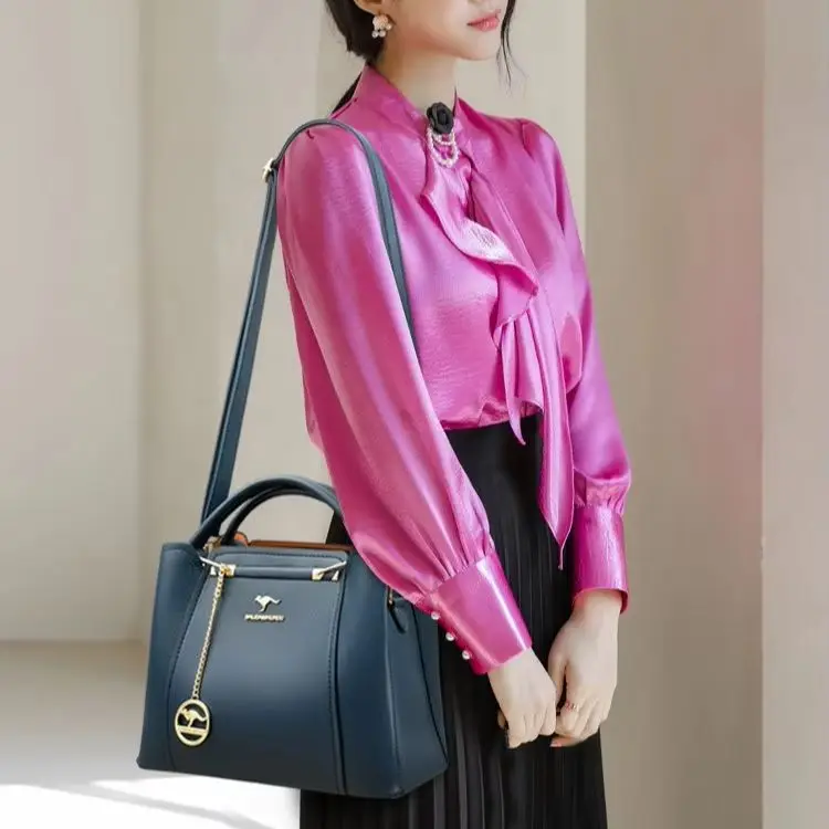 2026 Luxury Women Designer 3 Layers Shoulder Crossbody Sac Ladies Large Capacity Leather Handbags Shopper Brand Messenger Totes 4