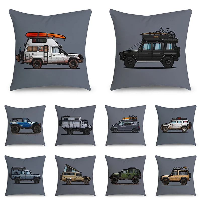 SUV Wagon Car Pillowcase Cartoon Gift Cushion Cover Bedroom Home Sofa