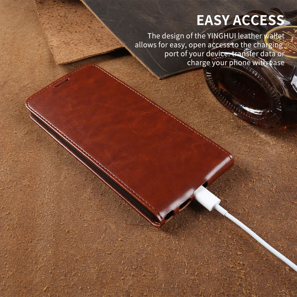 Luxury Leather Flip Phone Case Cover
