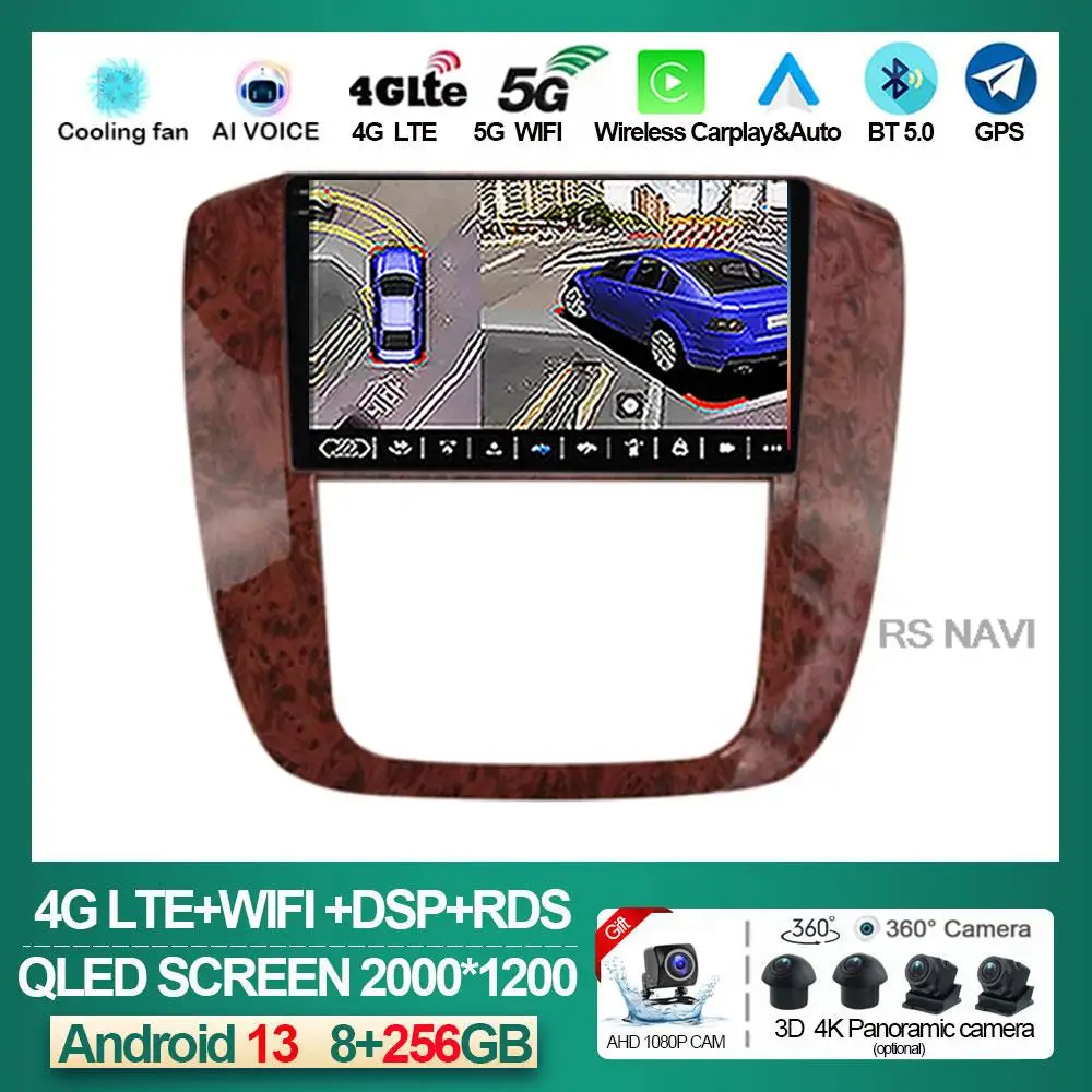 

Android 13 For GMC Yukon Chevrolet Tahoe Suburban 2007-2012 2 din Auto Carplay Car Radio Multimedia Stereo GPS dvd