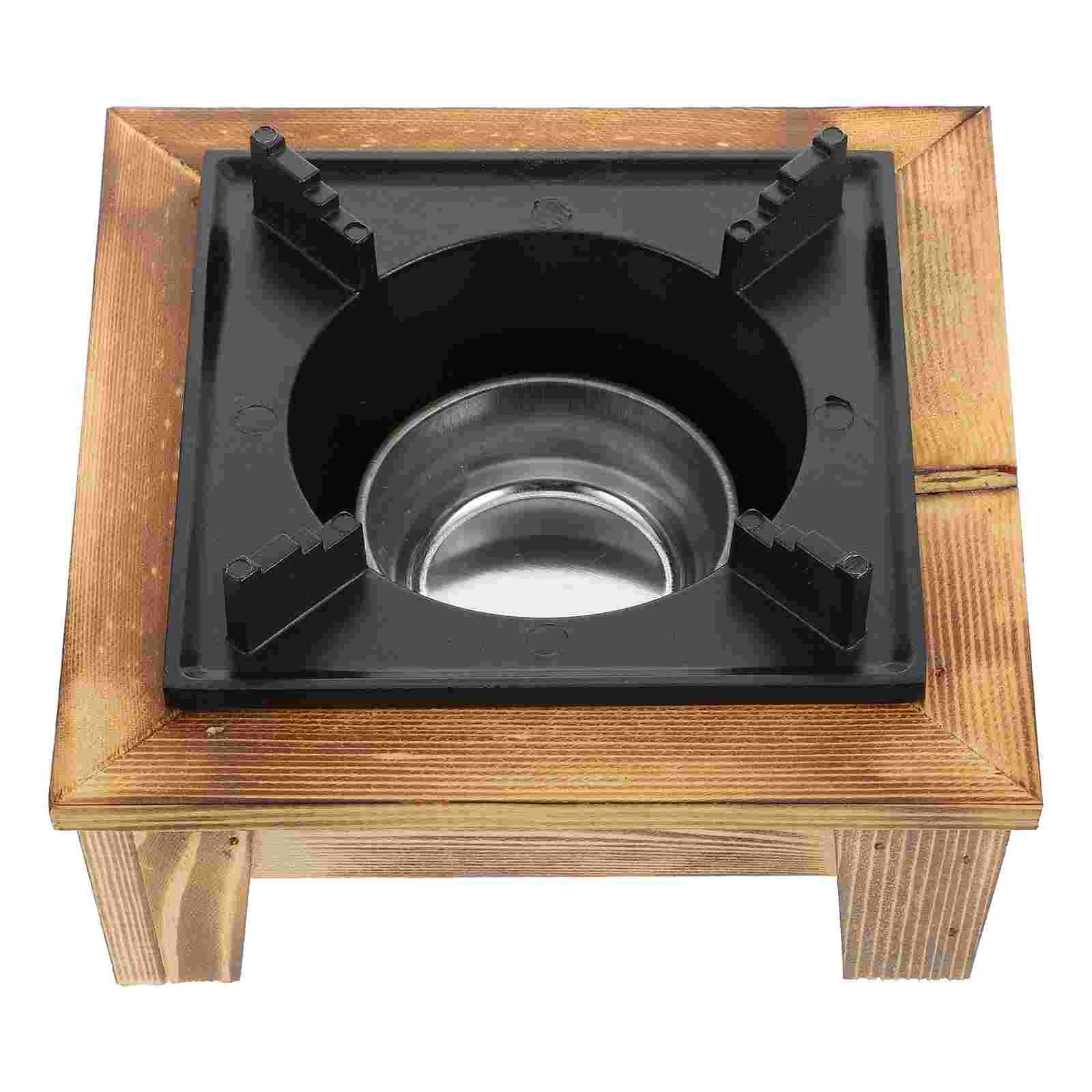 Barbecue Fornello Ad Alcool Pentole Da Campeggio Griglia Per Fumatori Portatile Bruciatore Da Esterno In Legno