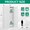 Metal Wardrobe Cabinets with Lock,Clothing Locker 72" X 36" X 18" Storage Cabinets for Home Room,Fire Department, School 5