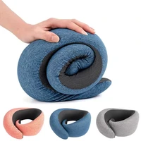 U Shape Memory Foam Neck Pillow Snail Travel Neck Pillows Portable Cervical Vertebra Airplanes Noon Break Pillow Relax New 1