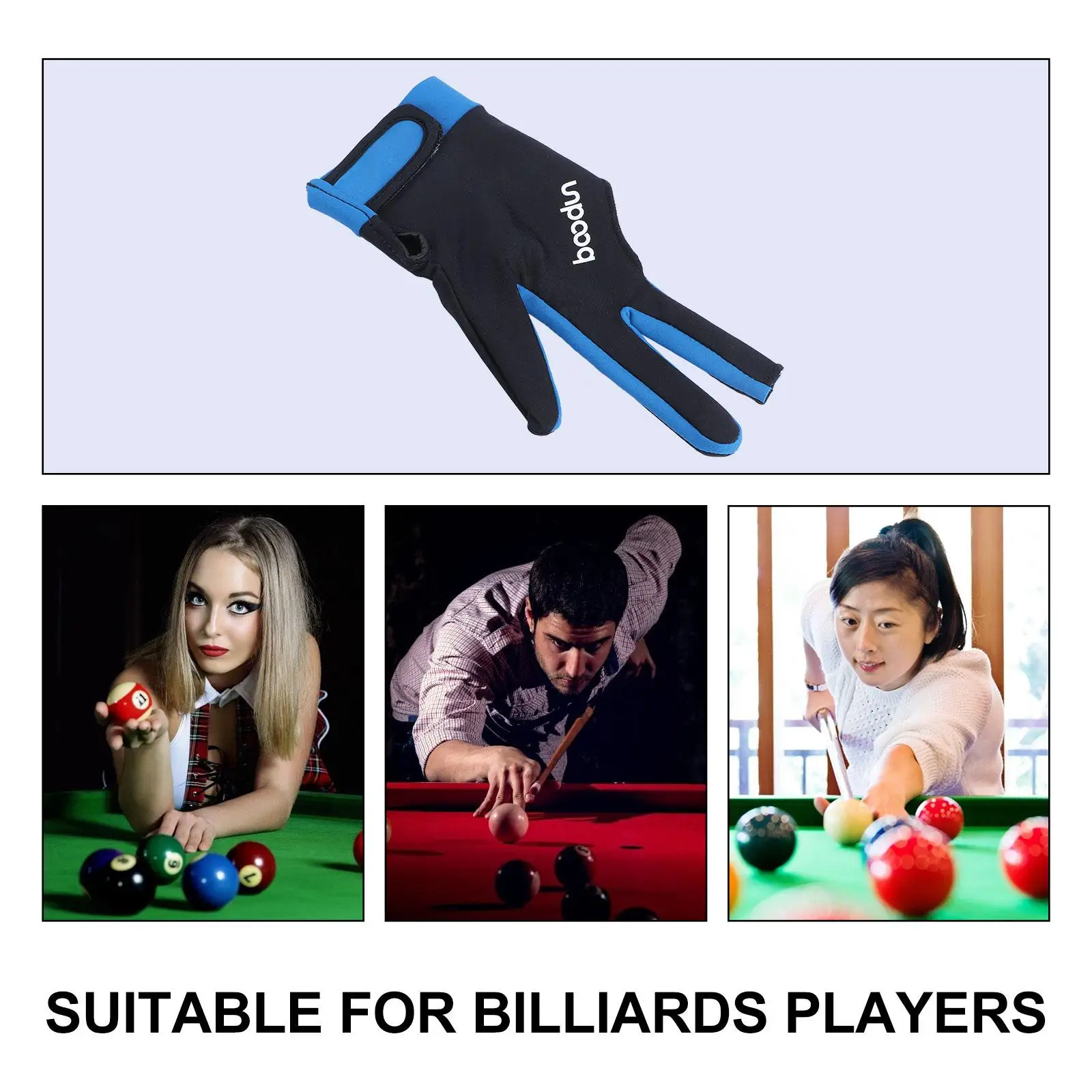 Three Finger Billiards Gloves Durable Lightweight Mittens For Women Table Tennis Gloves Snooker Balls Entertainment Gaming Gear