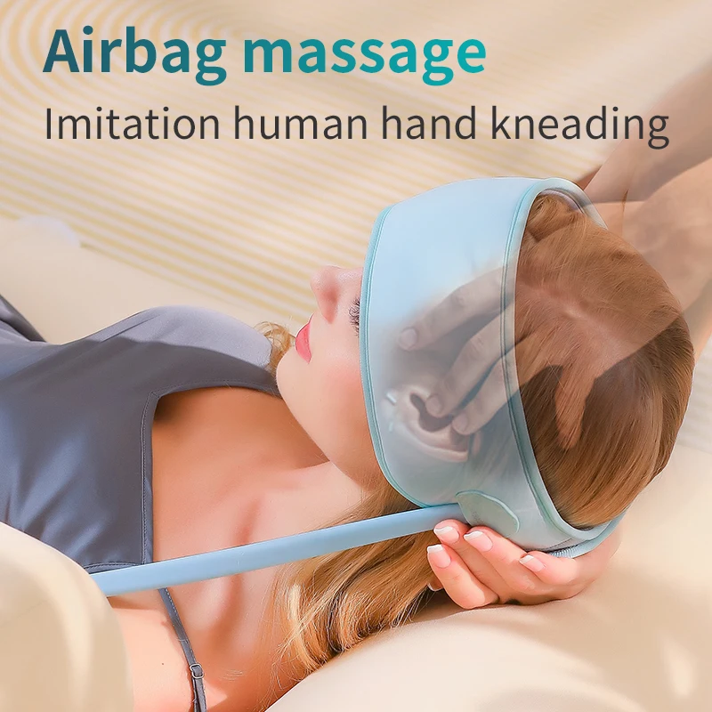 Rechargeable Air Compression Head Massager Cap for Relaxation