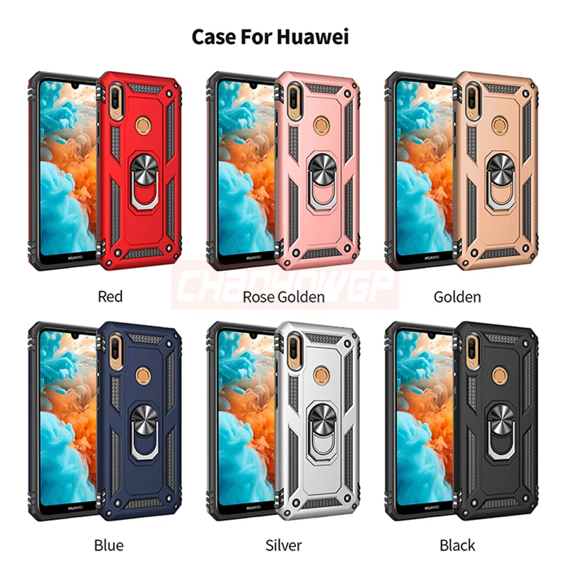 Enhanced Armor Shockproof Silicone Metal Ring Case