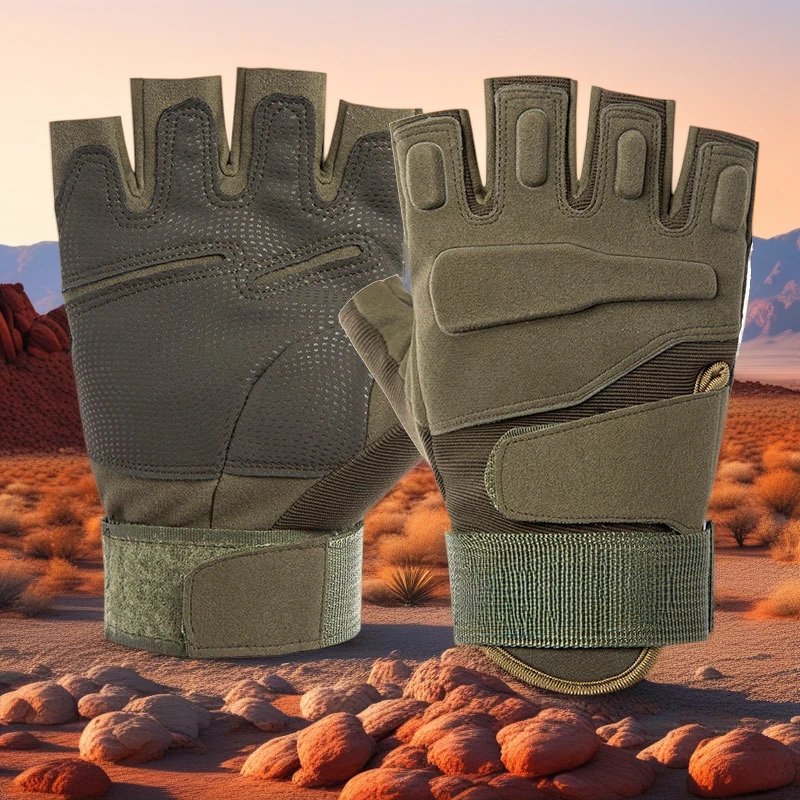 1Pair Outdoor Sports All Finger Gloves Men Sturdy Breathable Protective Tactical Gloves Anti Slip Cycling sport gloves