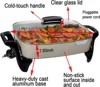 Skillet Nonstick with Lids - 16" inch Extra Large Frying Pan,Ceramic, Adjustable temperature, Cool Touch Handles, Nozaya 6