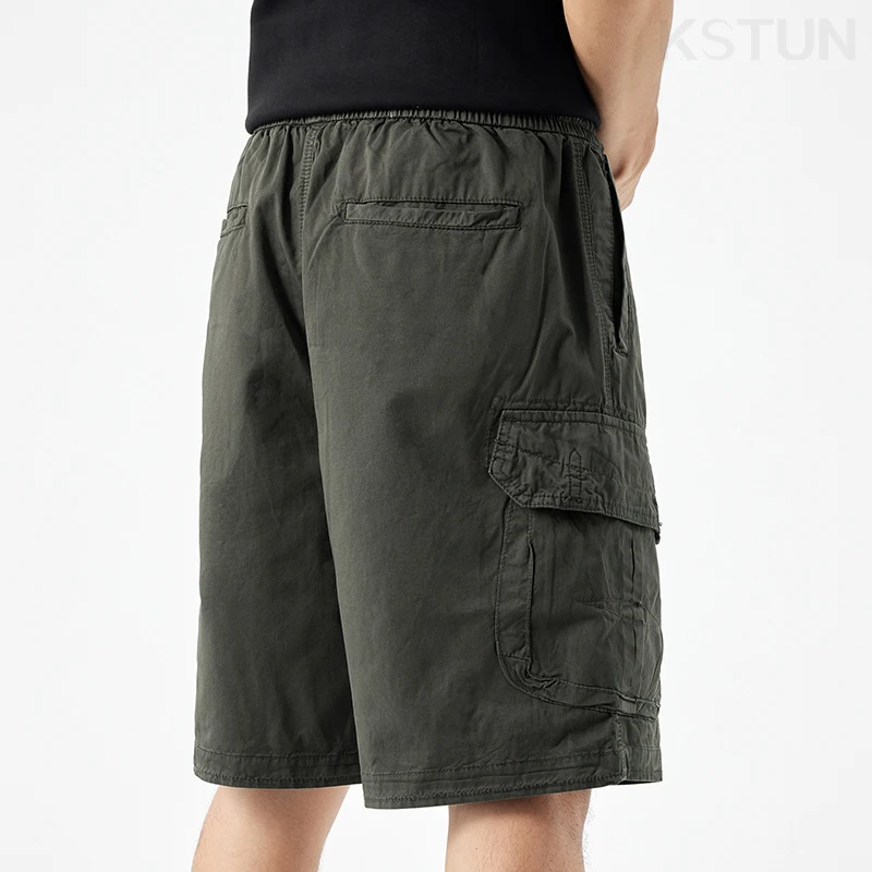 Men's Casual Cargo Shorts Man Overalls Beach Sports Loose Fit Outdoor High Street Male Short Pants