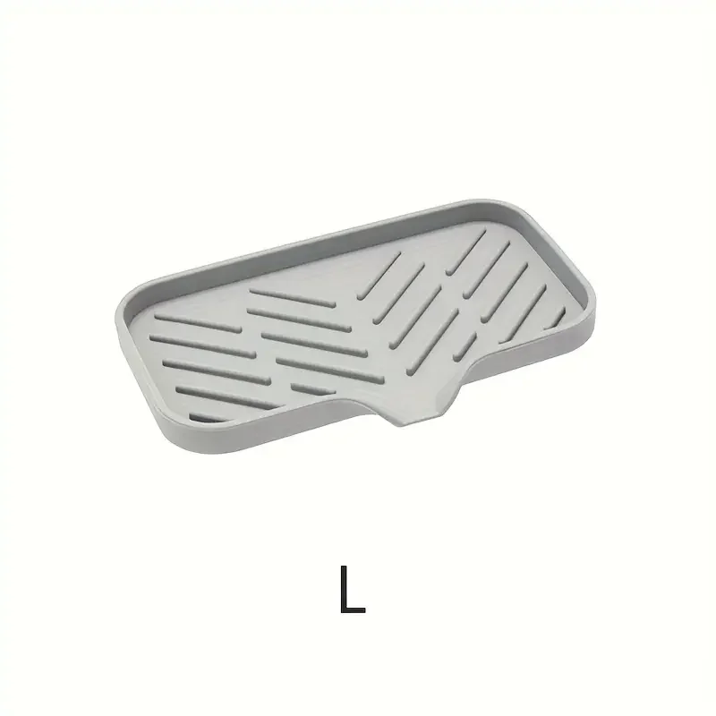 Silikon Wasserhahn Matte Küche Waschbecken Tablett Seife Spender Schwamm Ablauf Pad Waschbecken SplashDrying Matte Arbeitsplatte Ablage SoapTray – Detail 8