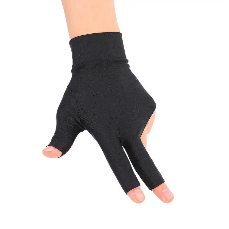 Description Picture 4 of item4 Pcs Pool Shooters Open 3 Fingers Glove Professional Spandex Snooker Billiard Glove Pool Left Hand Three Finger Glove