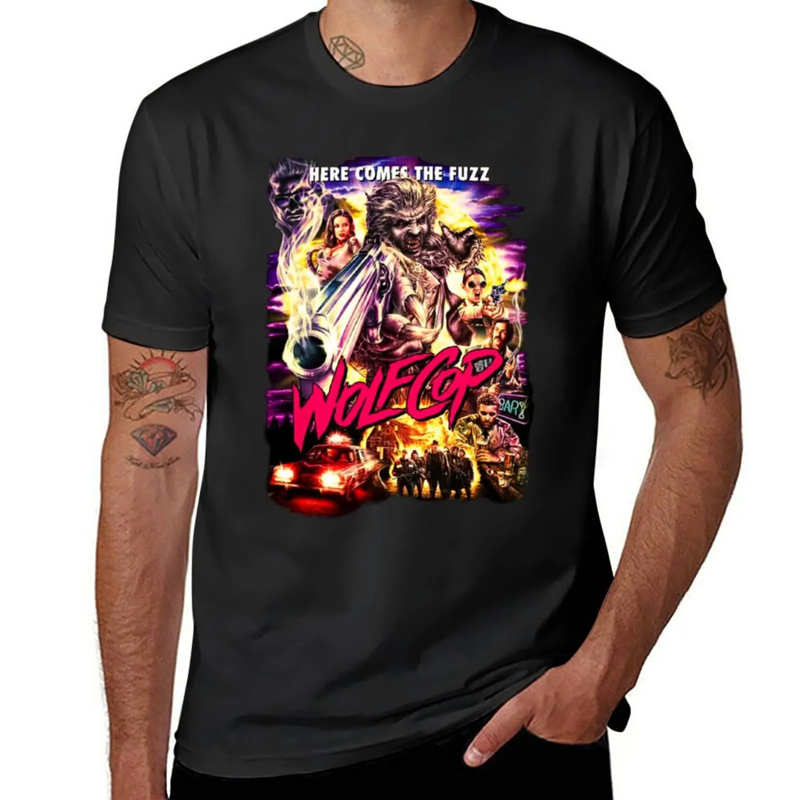 

New WolfCop T-Shirt vintage t shirt black t shirt summer clothes cute tops workout shirts for men