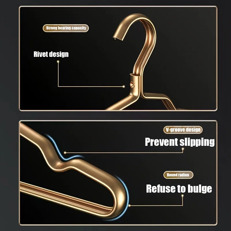 Golden Durable Aluminum Alloy Clothes Hanger image 7