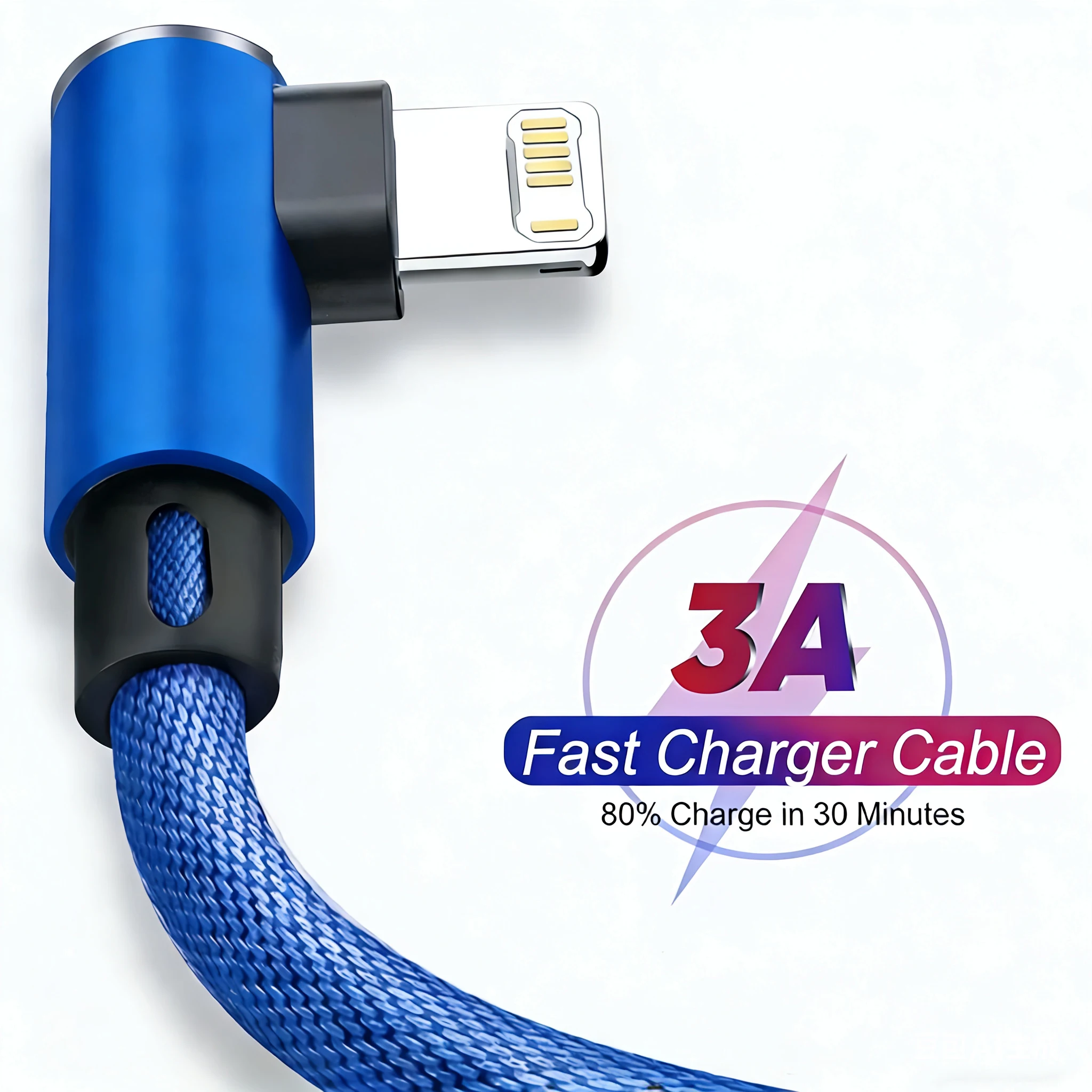 아이폰 14 13 12 11 프로 맥스 X XR 6s 7 8 플러스용 90도 USB 케이블..