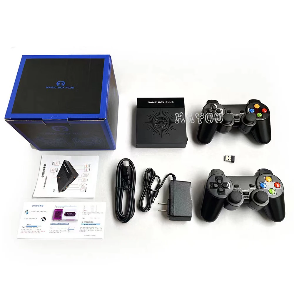 Video Game Consoles 4K HD TV Game Box 10000+ Games 128GB for PS1/PSP/N64/ Retro X6 Gaming Console 2.4G Dual Wireless Controllers