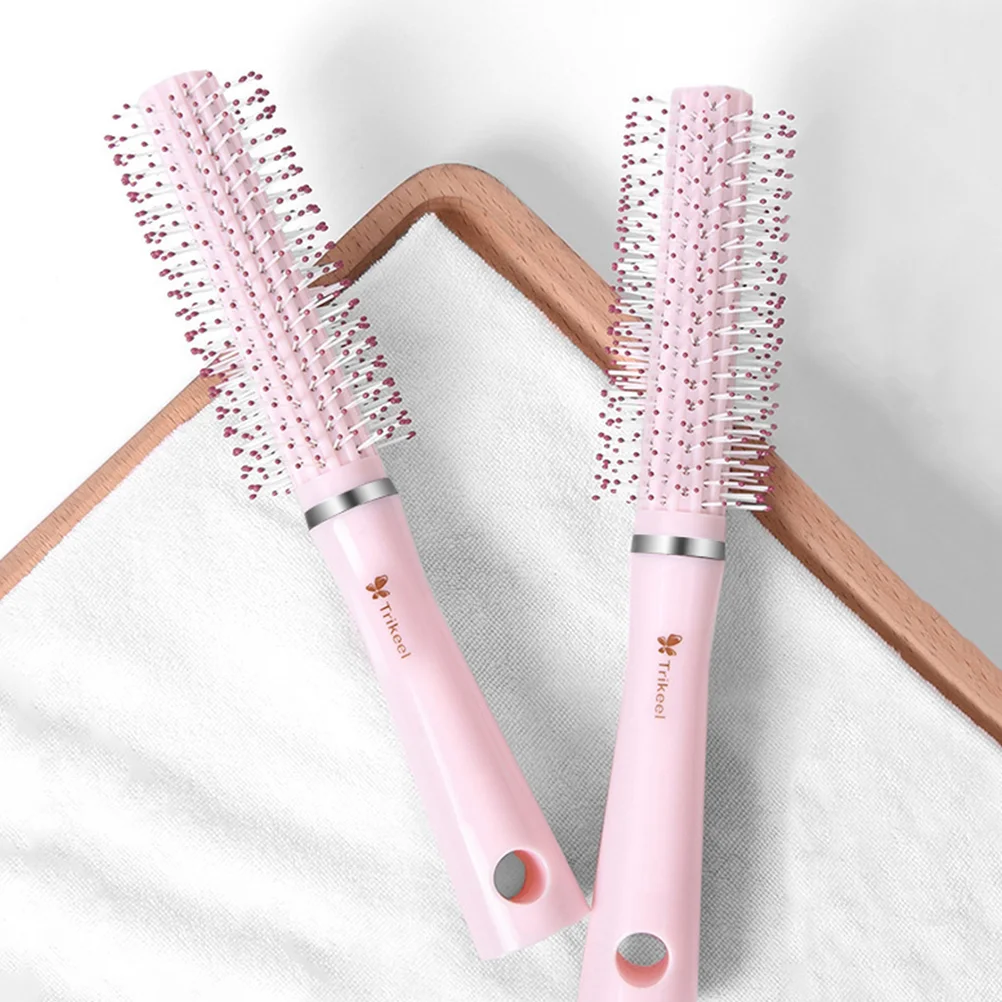 Round Hair Brush Roller for Styling Comb Abs Curling Short Blow Drying Travel Hairbrushes Women