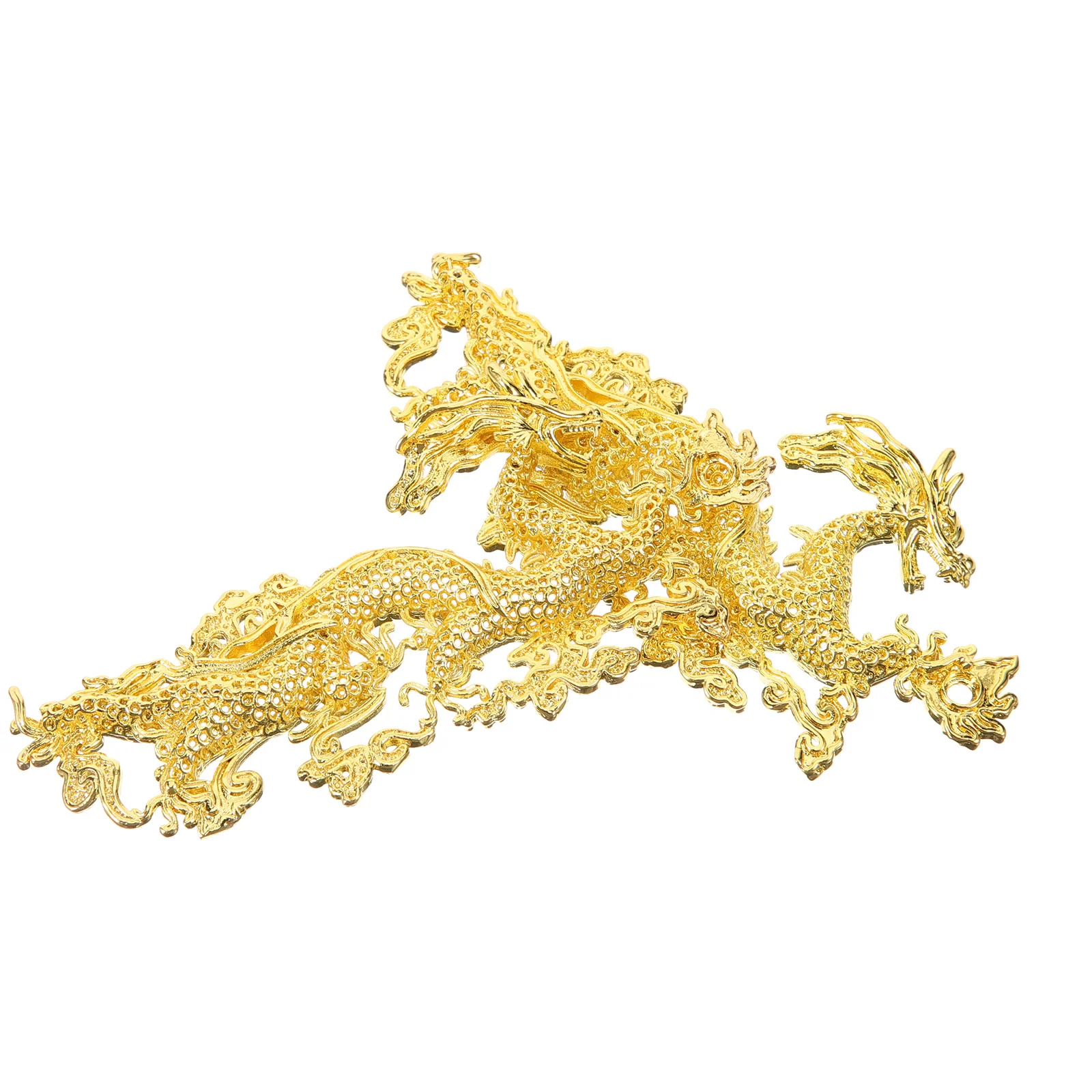 

2 Pcs Simple Hairpin Material Clip Metal Dragon Charms Craft Supplies