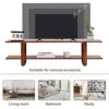 TV Stand with Storage for TVs up to 65'', Bamboo TVs Console Entertainment Center with 2 Open Shelf,TV Stand 6