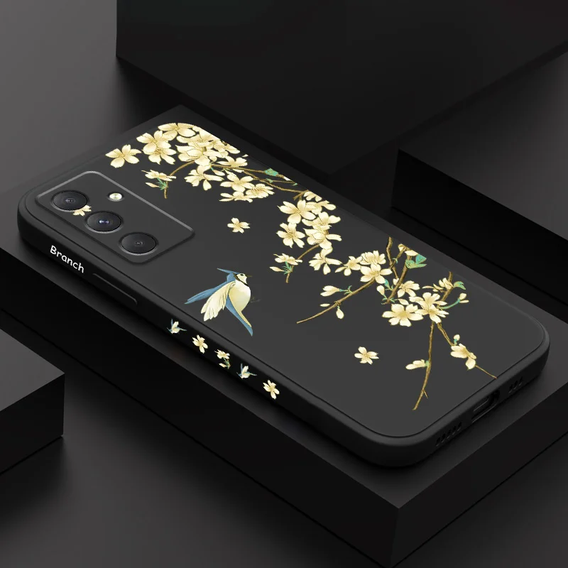 Elegant Plum Tree Branch Phone Case - Artistic Protective Cover