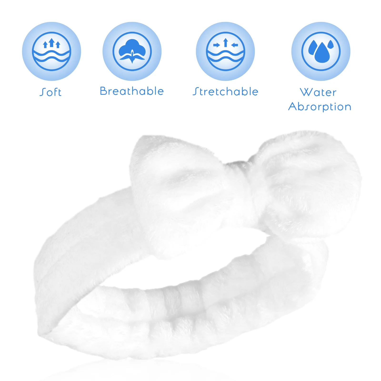 

3 Pcs Face Wash Headband Hair Tie with Bow Headwrap Make up Skin Care Headbands for Women Coral Fleece Facial Elastic Miss