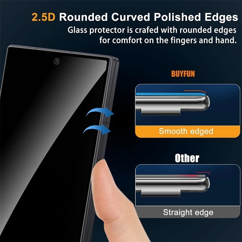 Premium 9H Privacy Tempered Glass Anti-Spy Screen Protector