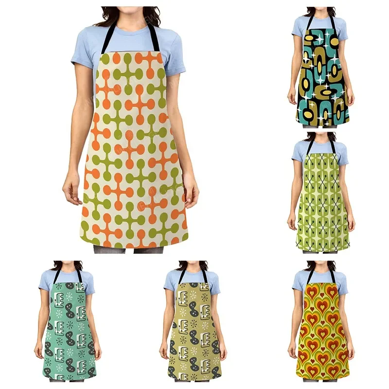 

Aesthetic Women kitchen apron kids original Children Waterproof girl fashionable princess waiter work apron oil proof geometry