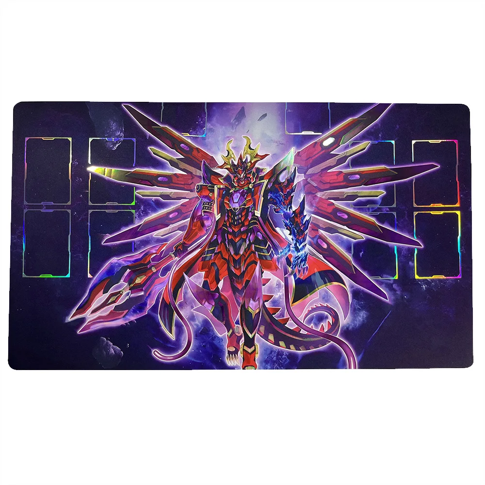 

Darkwing Blast Kashtira Arise-Heart Game Playmat Foil Holographic Shinny Holo Playmat Yu-Gi-Oh Game Big Mouse Mat Storage Bag