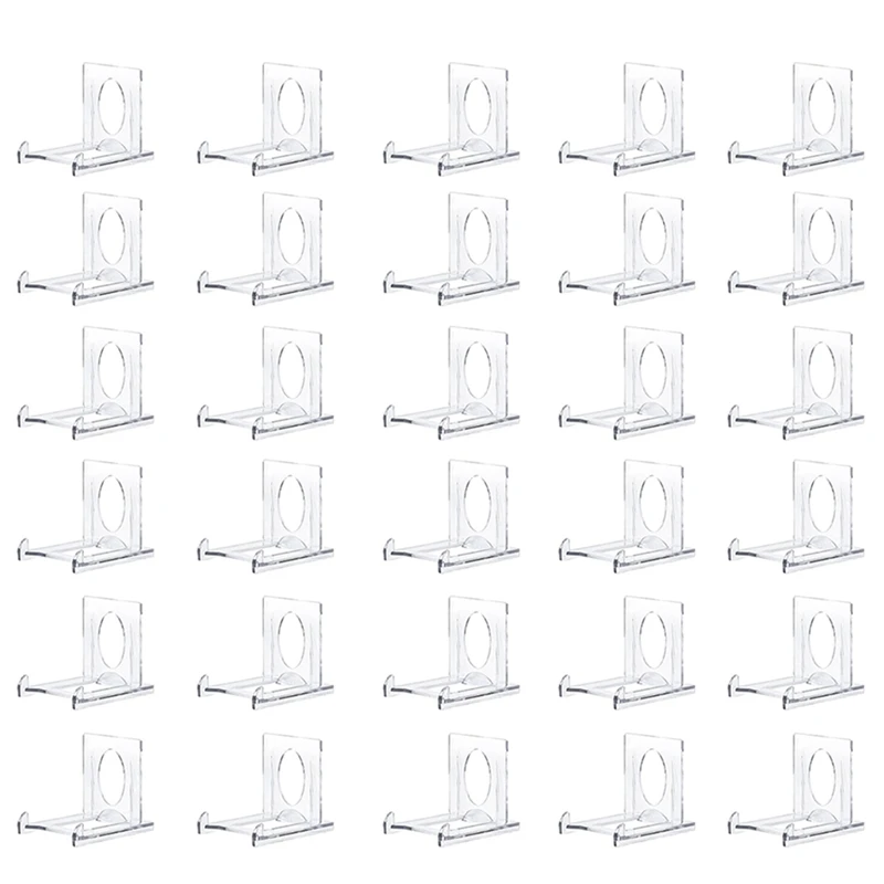 

30PCS Acrylic Easel Stands Display Stands Adjustable Decorative Plate Holder For Office Home Stores Shops