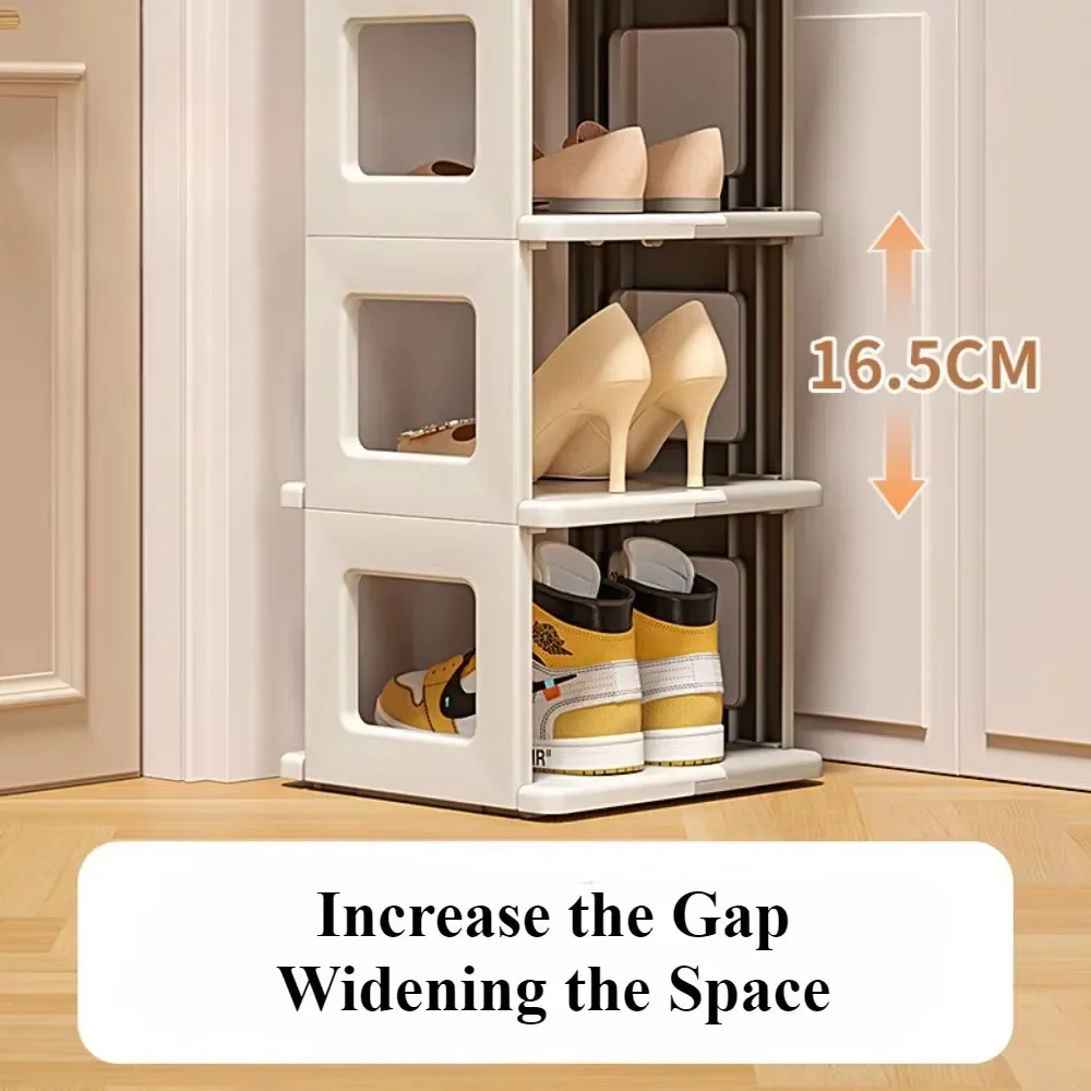 Shoe Rack Organizer Foldable Shoe Rack Space Saving Plastic Multi-layer Shoes Storage Cabinet Household Organizer Shelf