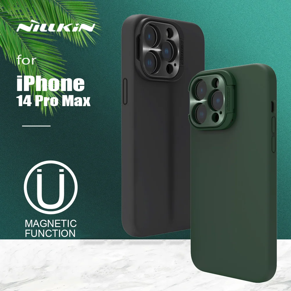 

Чехол Nillkin для iPhone 14 Pro Max, Магнитный чехол Magsafe для камеры, жидкий силиконовый чехол-накладка для iPhone 14 Pro Max, чехол для объектива