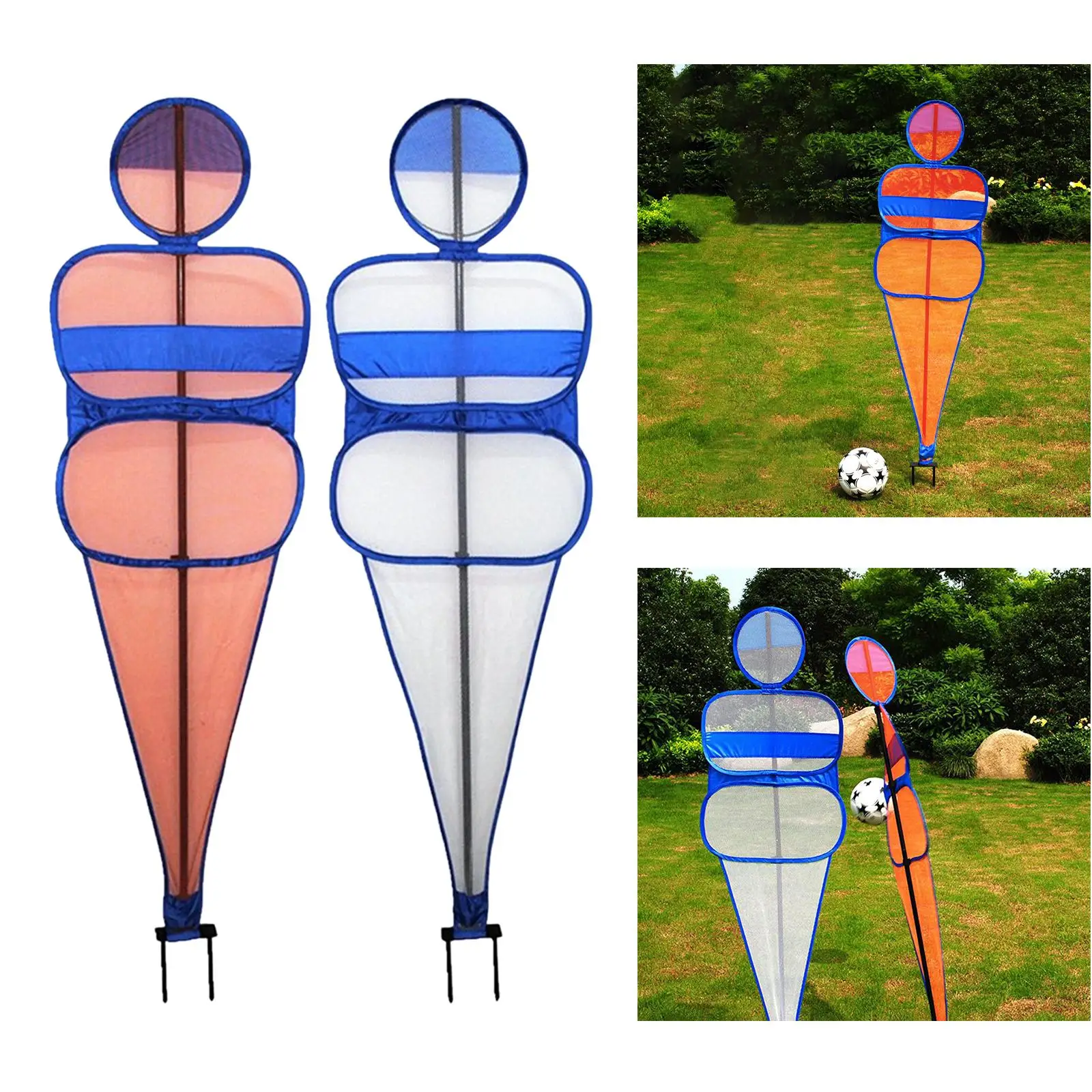 Football Tackling Dummy Training, Spring Nails Wear Resistant, Mesh Cloth Soccer Free Kick Wall for Athlete Adult Exercising