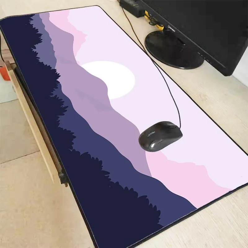

Pink Forest Firewatch Landscape Pad To Mouse Gaming Mousepad XL Large Gamer Keyboard PC Desk Mat Computer Tablet Mouse Pad XXL